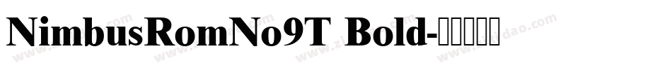 NimbusRomNo9T Bold字体转换